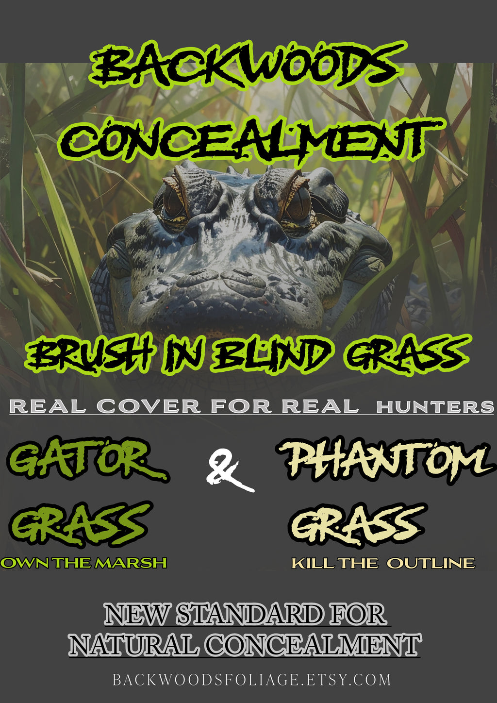 Hunting Blind Grass | Waterproof Camouflage Cover for Duck & Turkey Blinds
