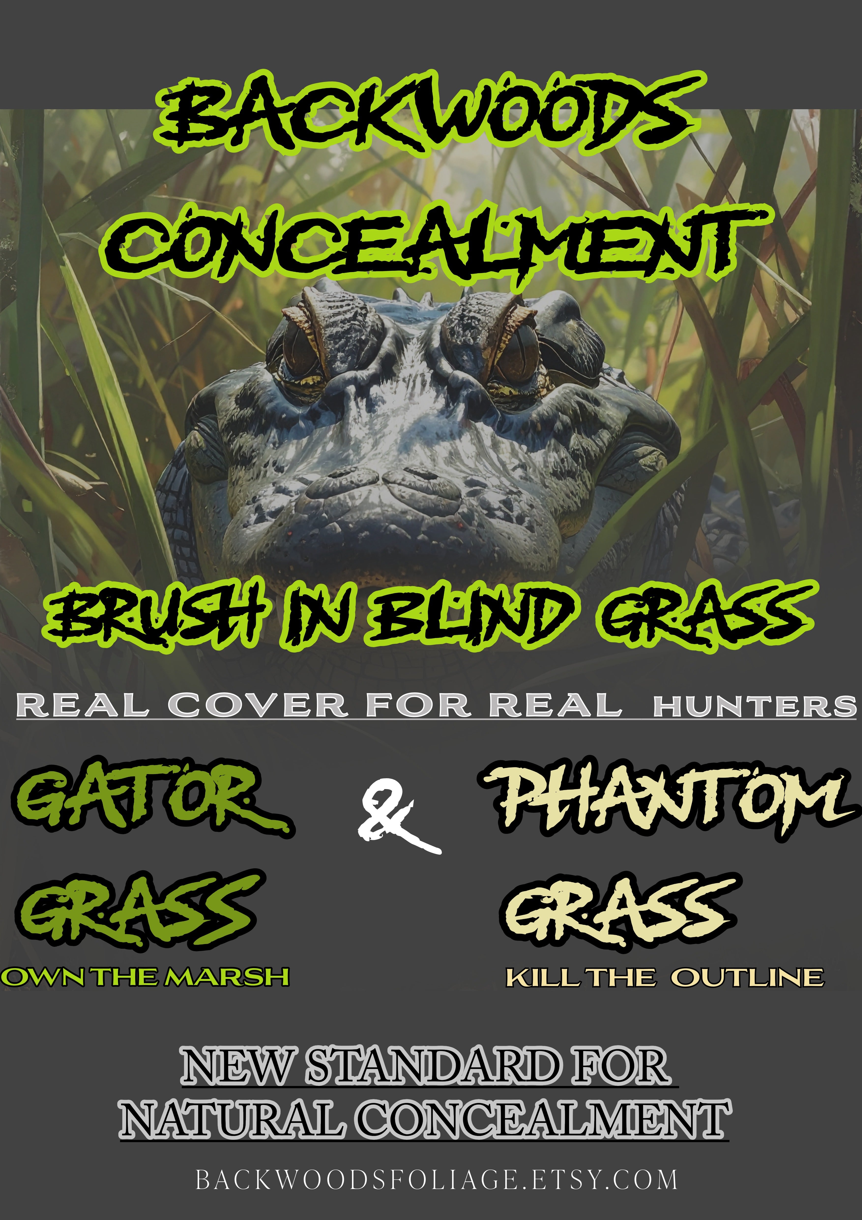 Hunting Blind Grass | Waterproof Camouflage Cover for Duck & Turkey Blinds