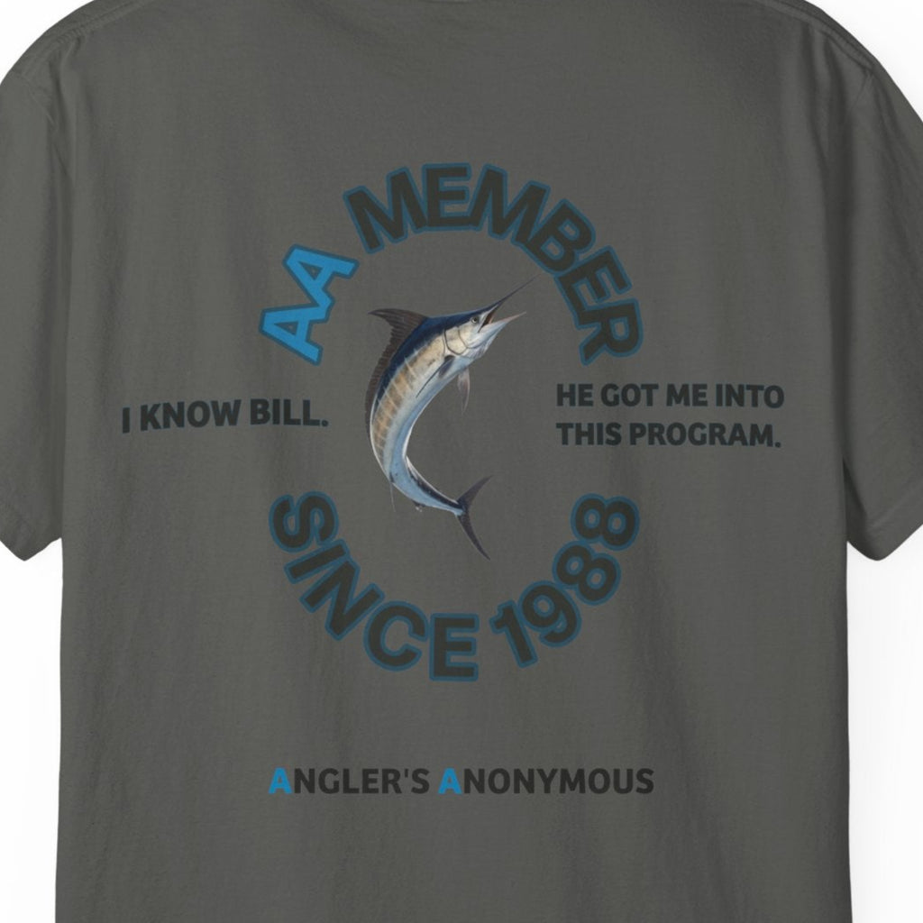 grey AA shirt with marlin
