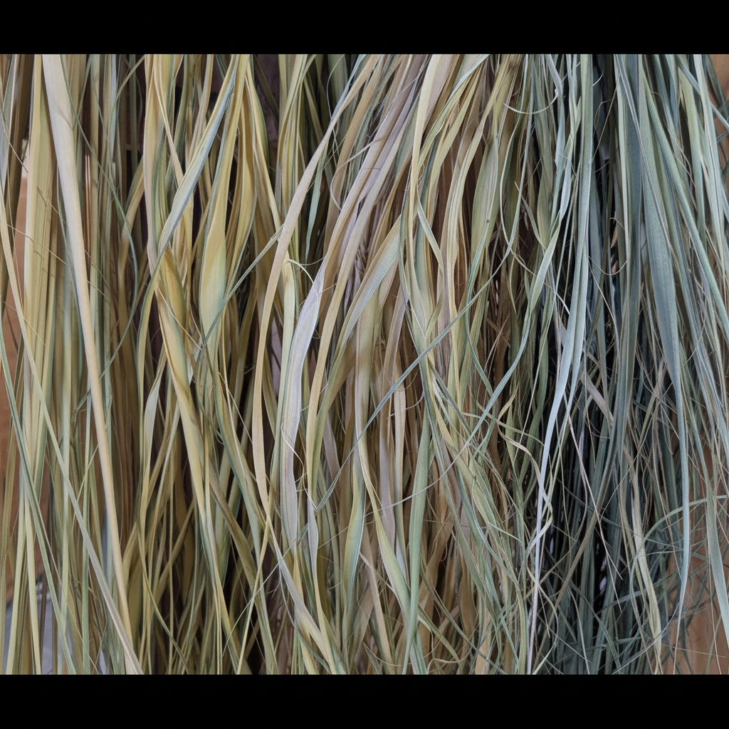 Close-up of dried grass with a brown background