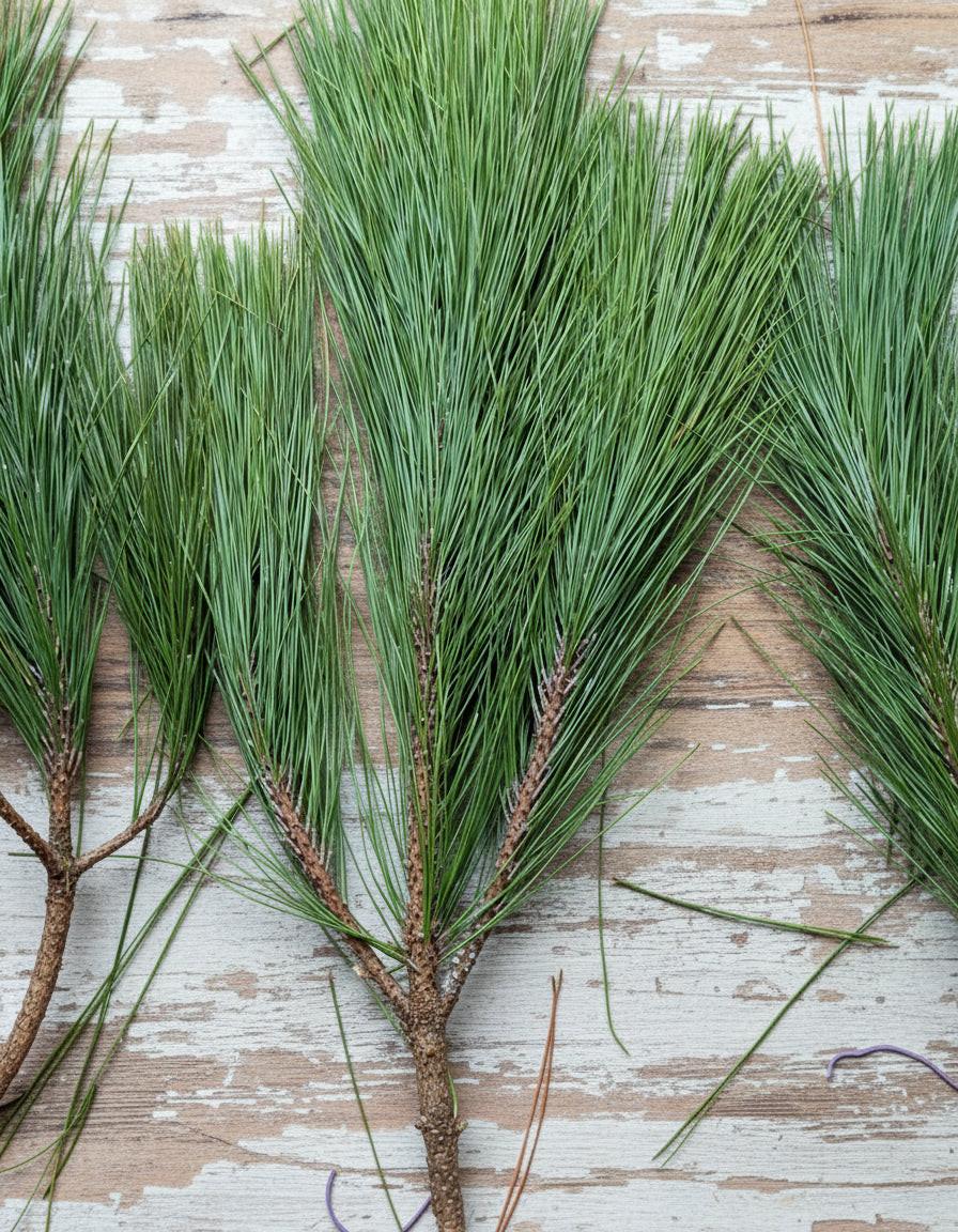 Pointes de pin de Floride frais à longues aiguilles | Couronnes de Noël, guirlandes et décorations saisonnières